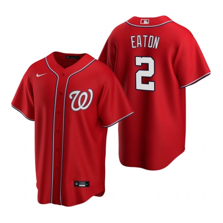 Men's Nike Washington Nationals #2 Adam Eaton Red Alternate Stitched Baseball Jersey
