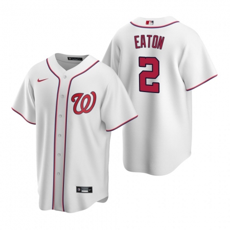 Men's Nike Washington Nationals #2 Adam Eaton White Home Stitched Baseball Jersey