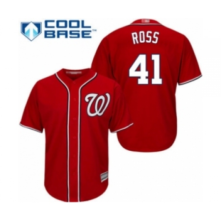 Youth Washington Nationals #53 Austen Williams Authentic White Home Cool Base Baseball Player Jersey