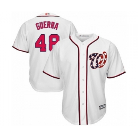 Youth Washington Nationals #48 Javy Guerra Authentic White Home Cool Base Baseball Player Jersey