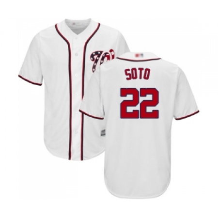 Youth Washington Nationals #22 Juan Soto Replica White Home Cool Base Baseball Jersey