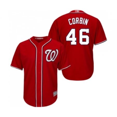 Men's Washington Nationals #46 Patrick Corbin Replica Red Alternate 1 Cool Base Baseball Jersey